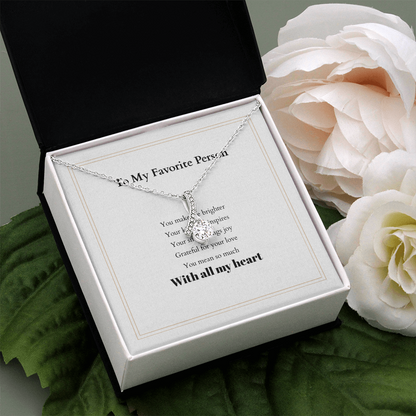 Alluring Beauty Personalized Necklace – A Gift She’ll Cherish Forever, with Custom Message Card