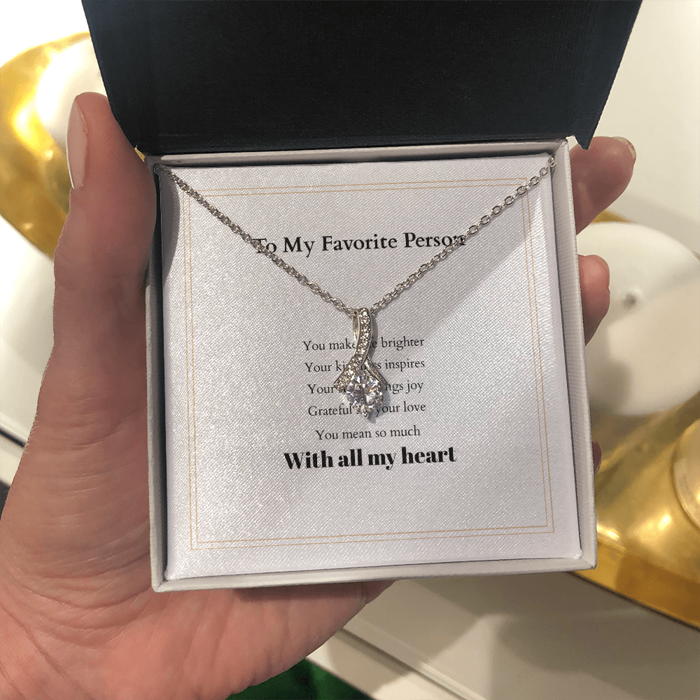 Alluring Beauty Personalized Necklace – A Gift She’ll Cherish Forever, with Custom Message Card