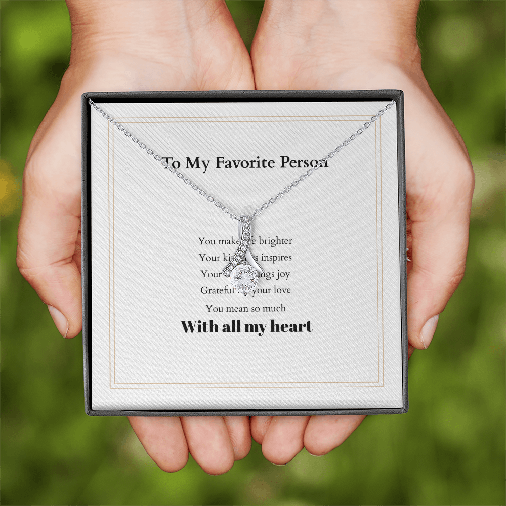 Alluring Beauty Personalized Necklace – A Gift She’ll Cherish Forever, with Custom Message Card