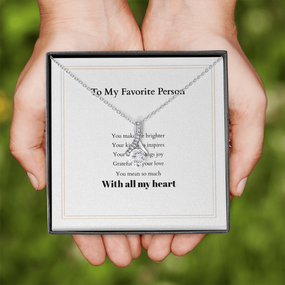 Alluring Beauty Personalized Necklace – A Gift She’ll Cherish Forever, with Custom Message Card