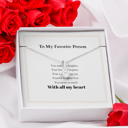 Alluring Beauty Personalized Necklace – A Gift She’ll Cherish Forever, with Custom Message Card