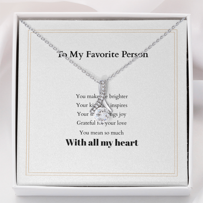 Alluring Beauty Personalized Necklace – A Gift She’ll Cherish Forever, with Custom Message Card