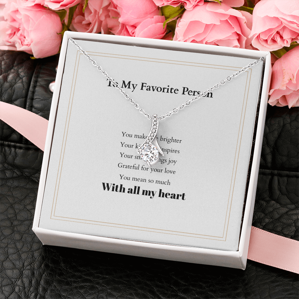 Alluring Beauty Personalized Necklace – A Gift She’ll Cherish Forever, with Custom Message Card