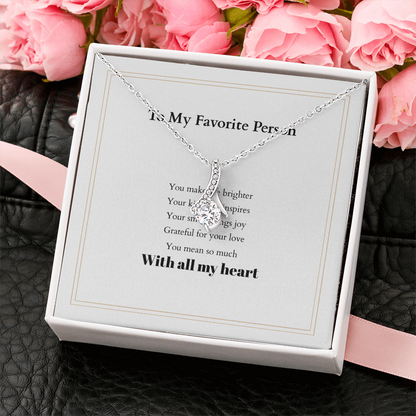 Alluring Beauty Personalized Necklace – A Gift She’ll Cherish Forever, with Custom Message Card