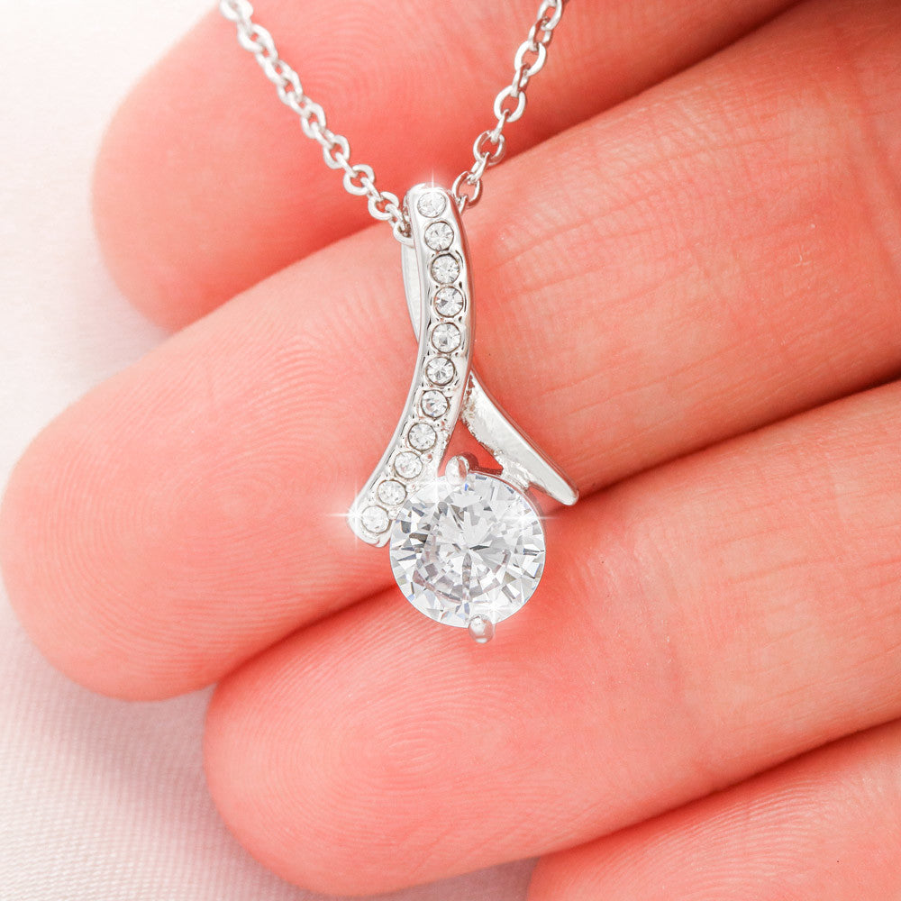 Alluring Beauty Personalized Necklace – A Gift She’ll Cherish Forever, with Custom Message Card