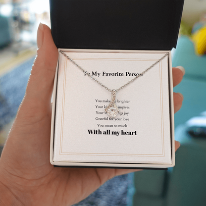 Alluring Beauty Personalized Necklace – A Gift She’ll Cherish Forever, with Custom Message Card