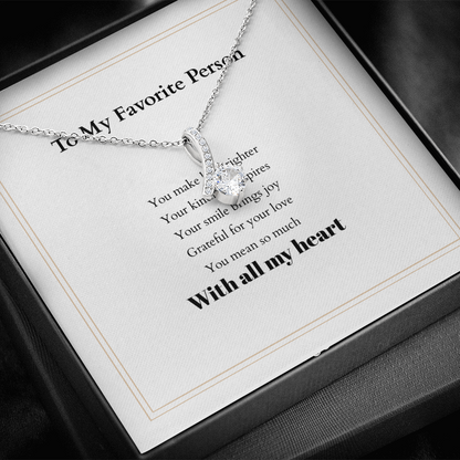 Alluring Beauty Personalized Necklace – A Gift She’ll Cherish Forever, with Custom Message Card