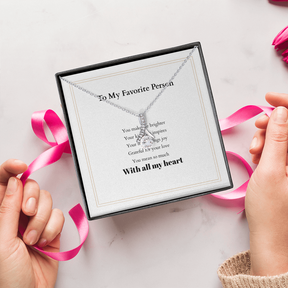 Alluring Beauty Personalized Necklace – A Gift She’ll Cherish Forever, with Custom Message Card