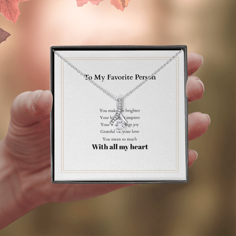 Alluring Beauty Personalized Necklace – A Gift She’ll Cherish Forever, with Custom Message Card