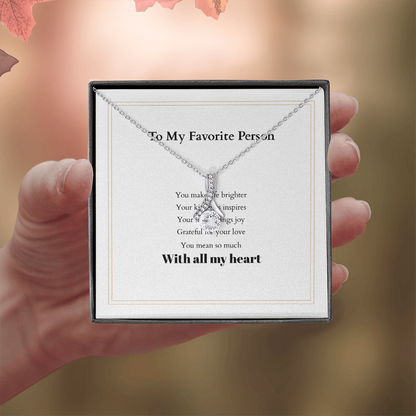 Alluring Beauty Personalized Necklace – A Gift She’ll Cherish Forever, with Custom Message Card