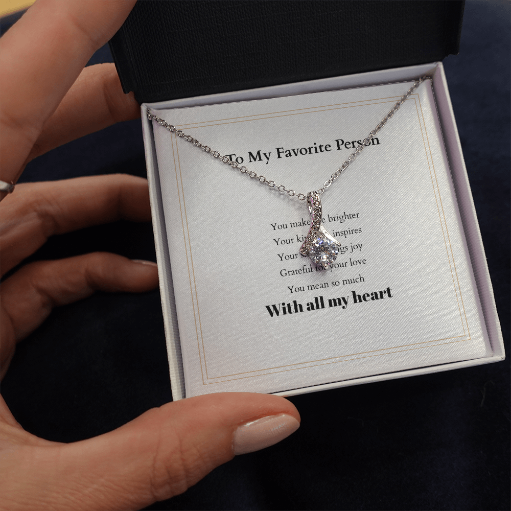 Alluring Beauty Personalized Necklace – A Gift She’ll Cherish Forever, with Custom Message Card