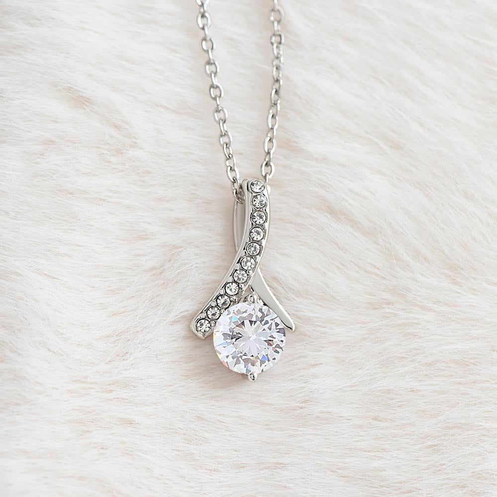 Alluring Beauty Personalized Necklace – A Gift She’ll Cherish Forever, with Custom Message Card