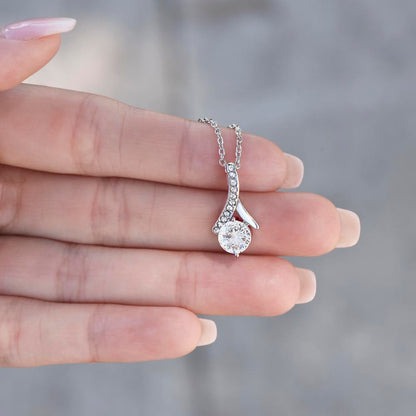 Alluring Beauty Personalized Necklace – A Gift She’ll Cherish Forever, with Custom Message Card