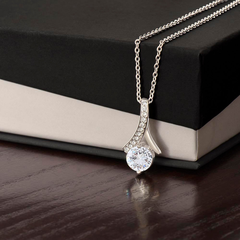 Alluring Beauty Personalized Necklace – A Gift She’ll Cherish Forever, with Custom Message Card