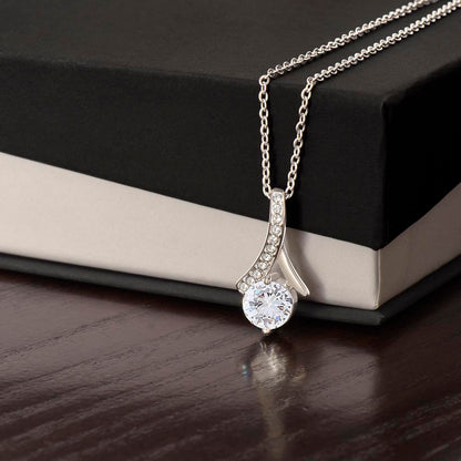 Alluring Beauty Personalized Necklace – A Gift She’ll Cherish Forever, with Custom Message Card