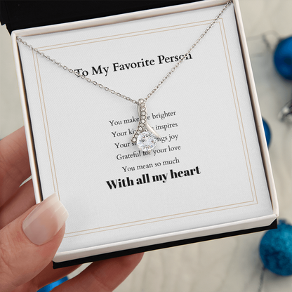 Alluring Beauty Personalized Necklace – A Gift She’ll Cherish Forever, with Custom Message Card