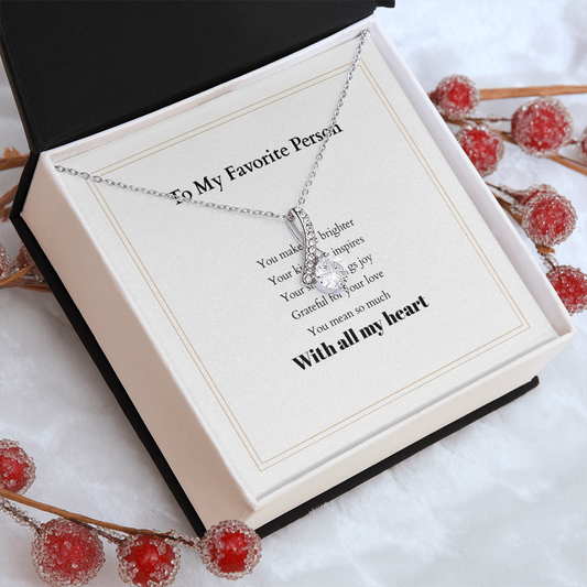 Alluring Beauty Personalized Necklace – A Gift She’ll Cherish Forever, with Custom Message Card