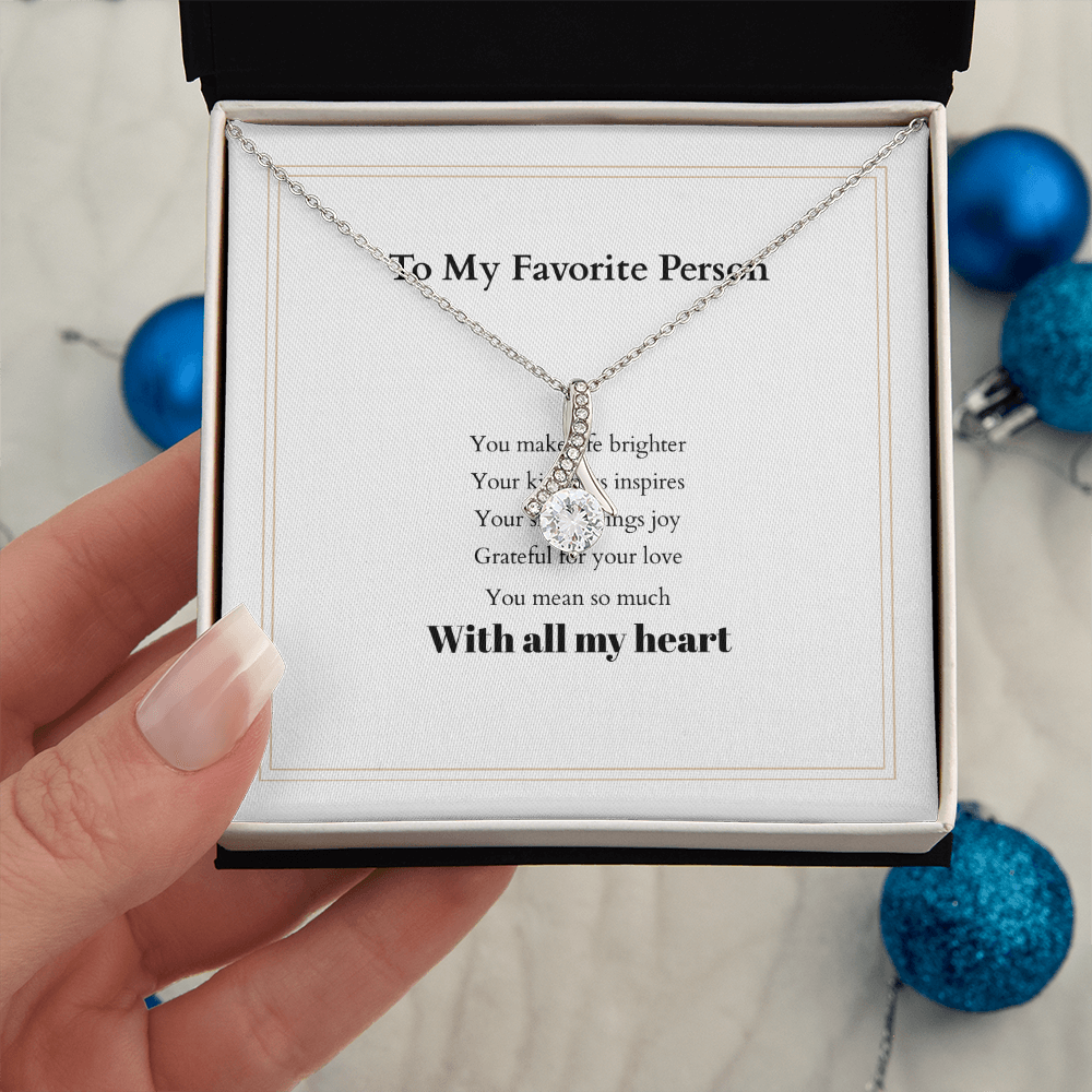 Alluring Beauty Personalized Necklace – A Gift She’ll Cherish Forever, with Custom Message Card