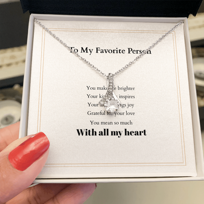 Alluring Beauty Personalized Necklace – A Gift She’ll Cherish Forever, with Custom Message Card