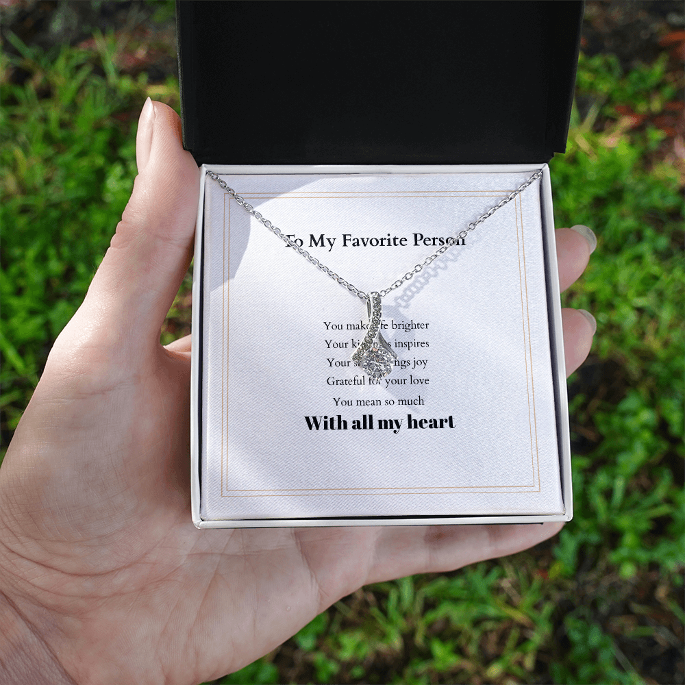 Alluring Beauty Personalized Necklace – A Gift She’ll Cherish Forever, with Custom Message Card