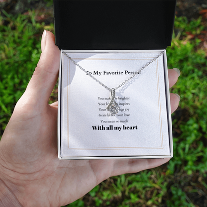 Alluring Beauty Personalized Necklace – A Gift She’ll Cherish Forever, with Custom Message Card