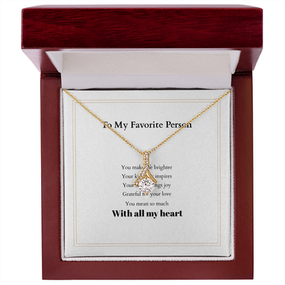 Alluring Beauty Personalized Necklace – A Gift She’ll Cherish Forever, with Custom Message Card