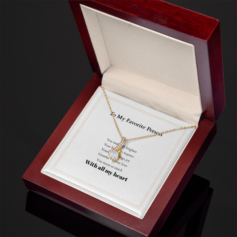Alluring Beauty Personalized Necklace – A Gift She’ll Cherish Forever, with Custom Message Card