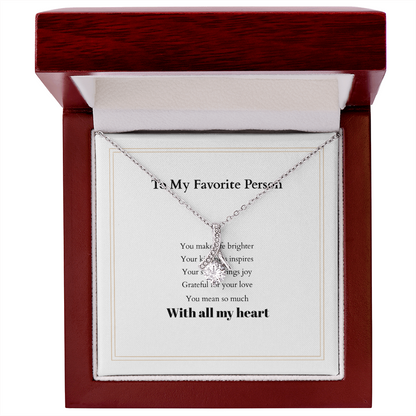 Alluring Beauty Personalized Necklace – A Gift She’ll Cherish Forever, with Custom Message Card