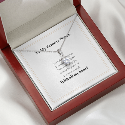 Alluring Beauty Personalized Necklace – A Gift She’ll Cherish Forever, with Custom Message Card
