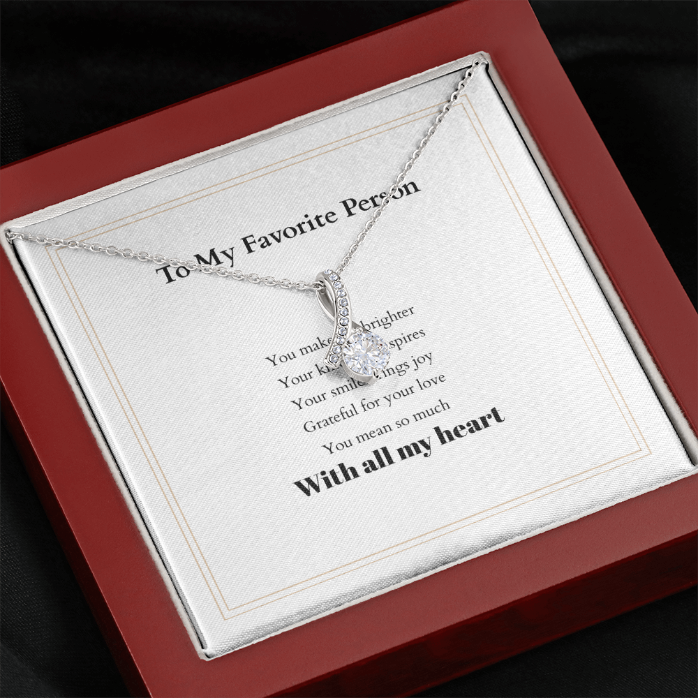Alluring Beauty Personalized Necklace – A Gift She’ll Cherish Forever, with Custom Message Card