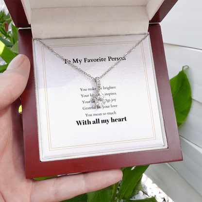 Alluring Beauty Personalized Necklace – A Gift She’ll Cherish Forever, with Custom Message Card