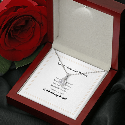 Alluring Beauty Personalized Necklace – A Gift She’ll Cherish Forever, with Custom Message Card