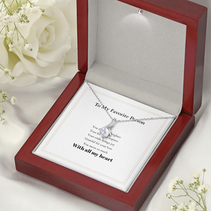 Alluring Beauty Personalized Necklace – A Gift She’ll Cherish Forever, with Custom Message Card