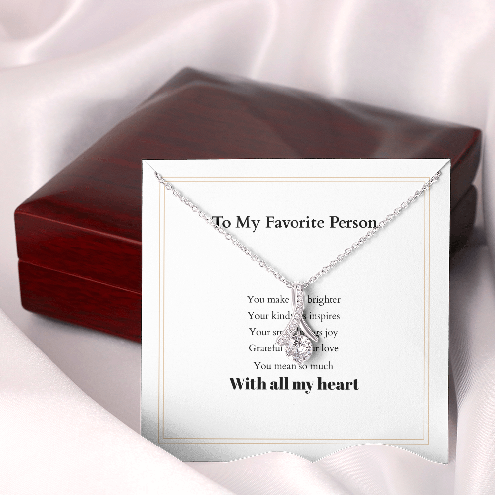 Alluring Beauty Personalized Necklace – A Gift She’ll Cherish Forever, with Custom Message Card