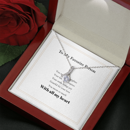 Alluring Beauty Personalized Necklace – A Gift She’ll Cherish Forever, with Custom Message Card