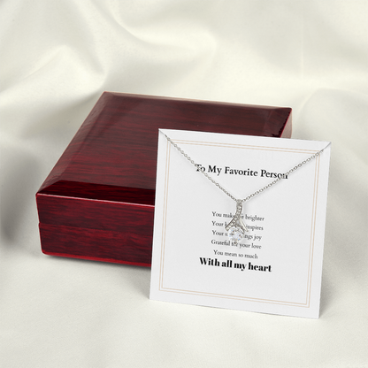 Alluring Beauty Personalized Necklace – A Gift She’ll Cherish Forever, with Custom Message Card