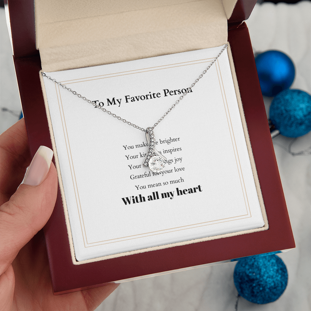 Alluring Beauty Personalized Necklace – A Gift She’ll Cherish Forever, with Custom Message Card