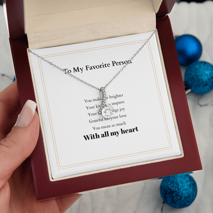 Alluring Beauty Personalized Necklace – A Gift She’ll Cherish Forever, with Custom Message Card