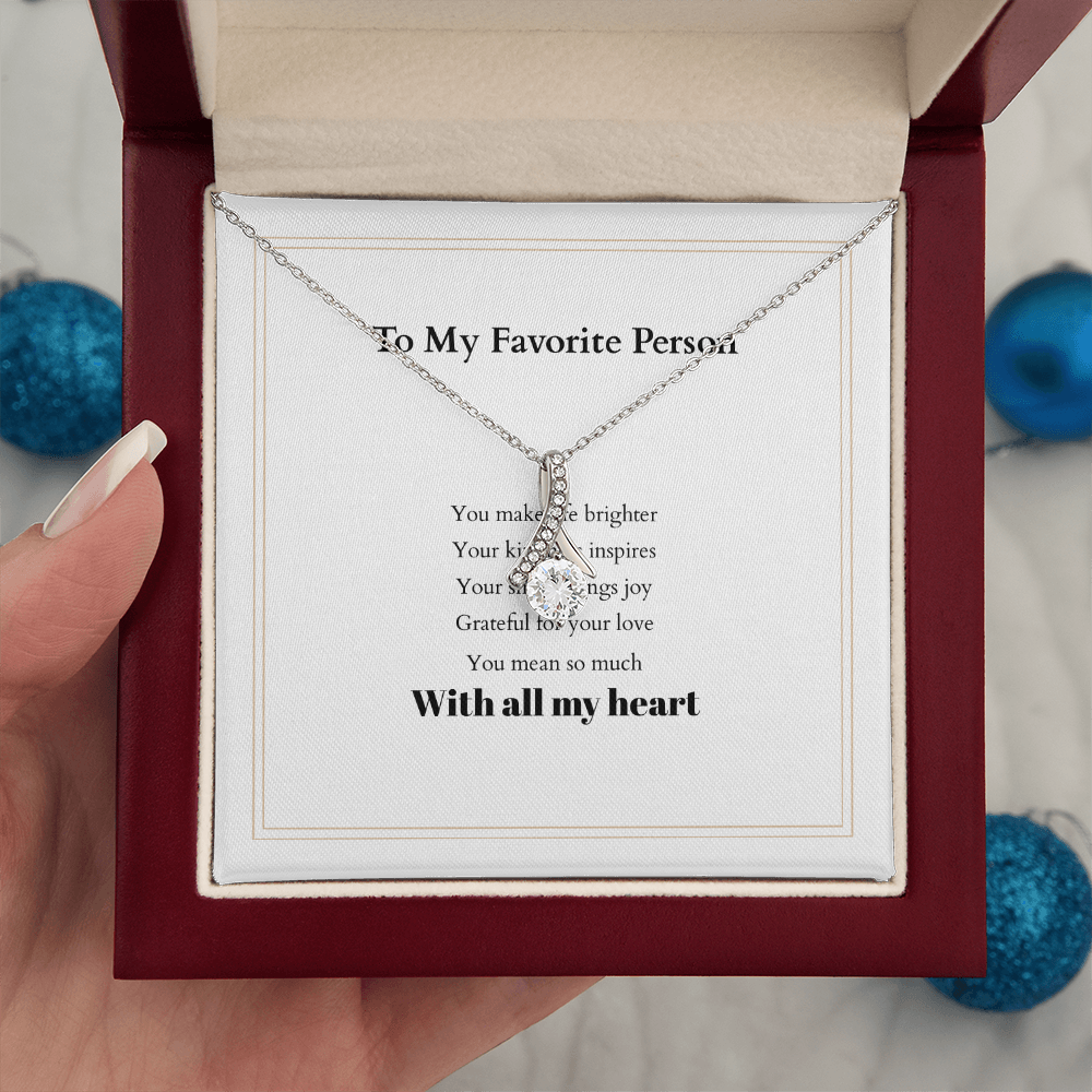 Alluring Beauty Personalized Necklace – A Gift She’ll Cherish Forever, with Custom Message Card