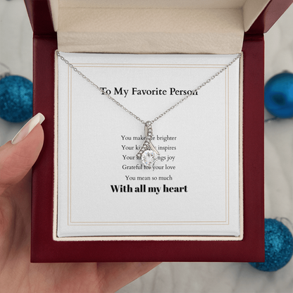 Alluring Beauty Personalized Necklace – A Gift She’ll Cherish Forever, with Custom Message Card