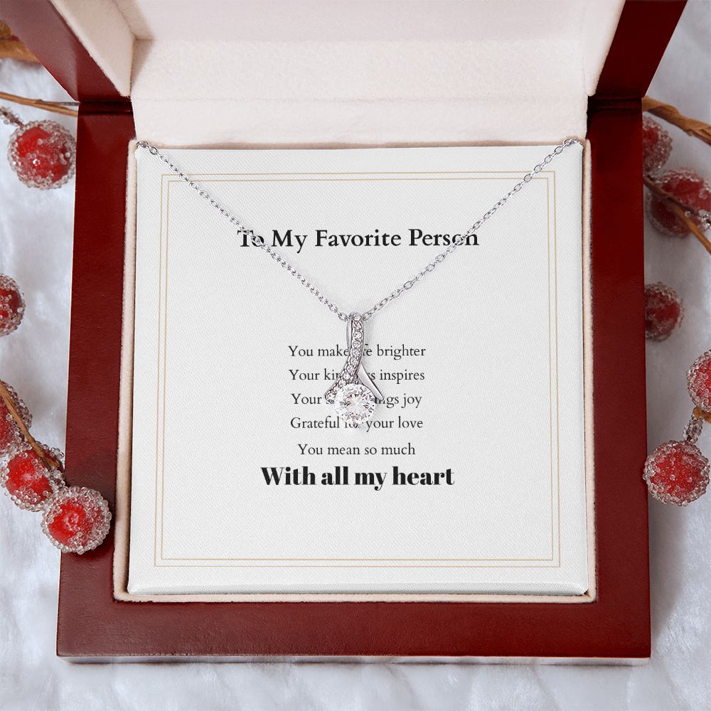 Alluring Beauty Personalized Necklace – A Gift She’ll Cherish Forever, with Custom Message Card