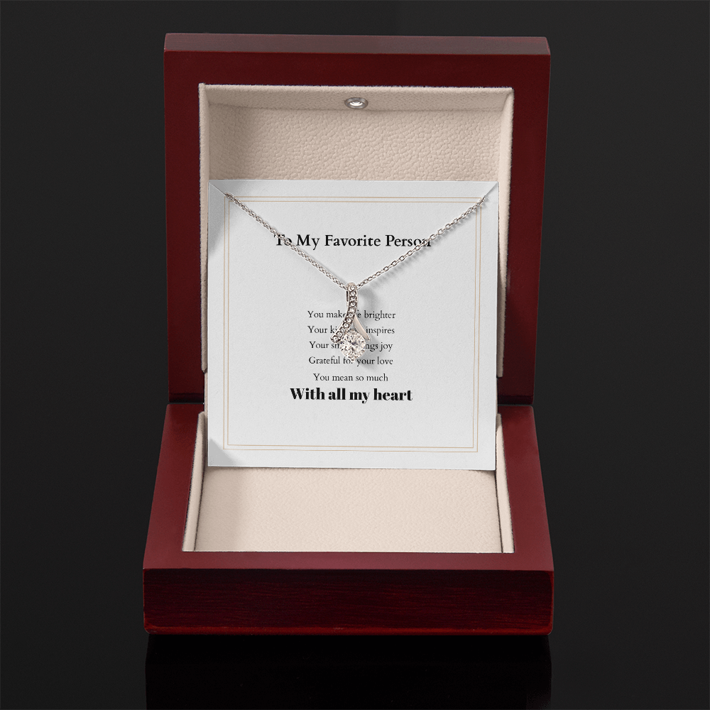 Alluring Beauty Personalized Necklace – A Gift She’ll Cherish Forever, with Custom Message Card