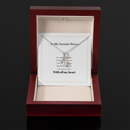 Alluring Beauty Personalized Necklace – A Gift She’ll Cherish Forever, with Custom Message Card