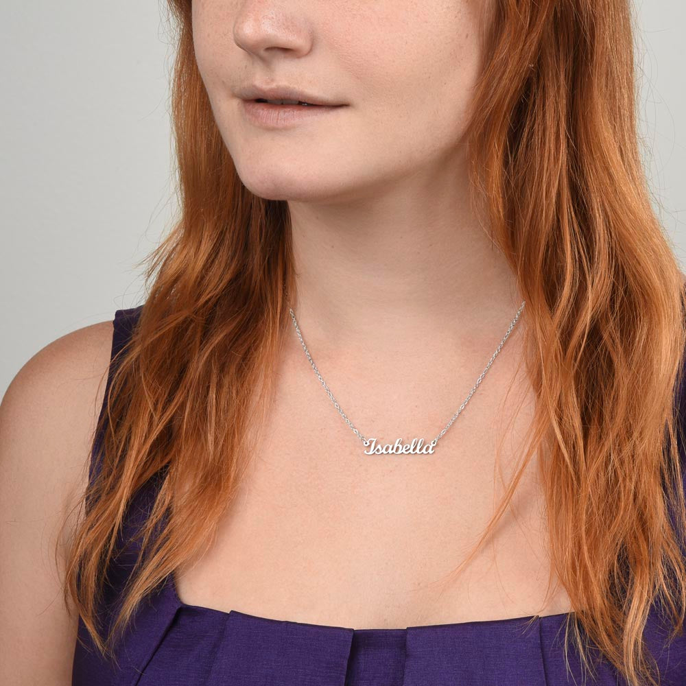 Personalized Name Necklace – A Gift Straight from the Heart, with Custom Message Card - Gift for her