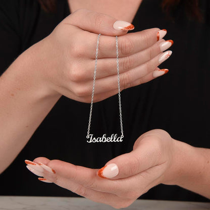 Personalized Name Necklace – A Gift Straight from the Heart, with Custom Message Card - Gift for her