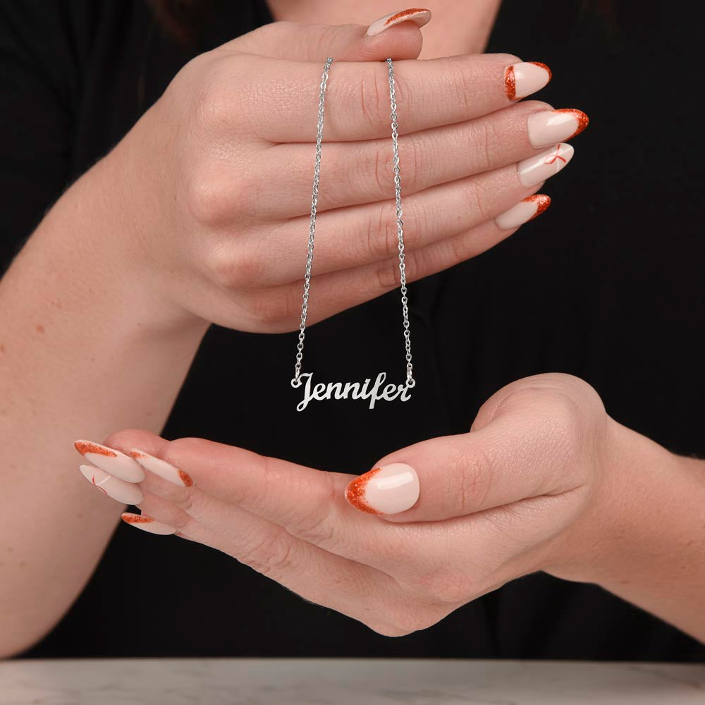 Personalized Name Necklace – A Gift Straight from the Heart, with Custom Message Card - Gift for her