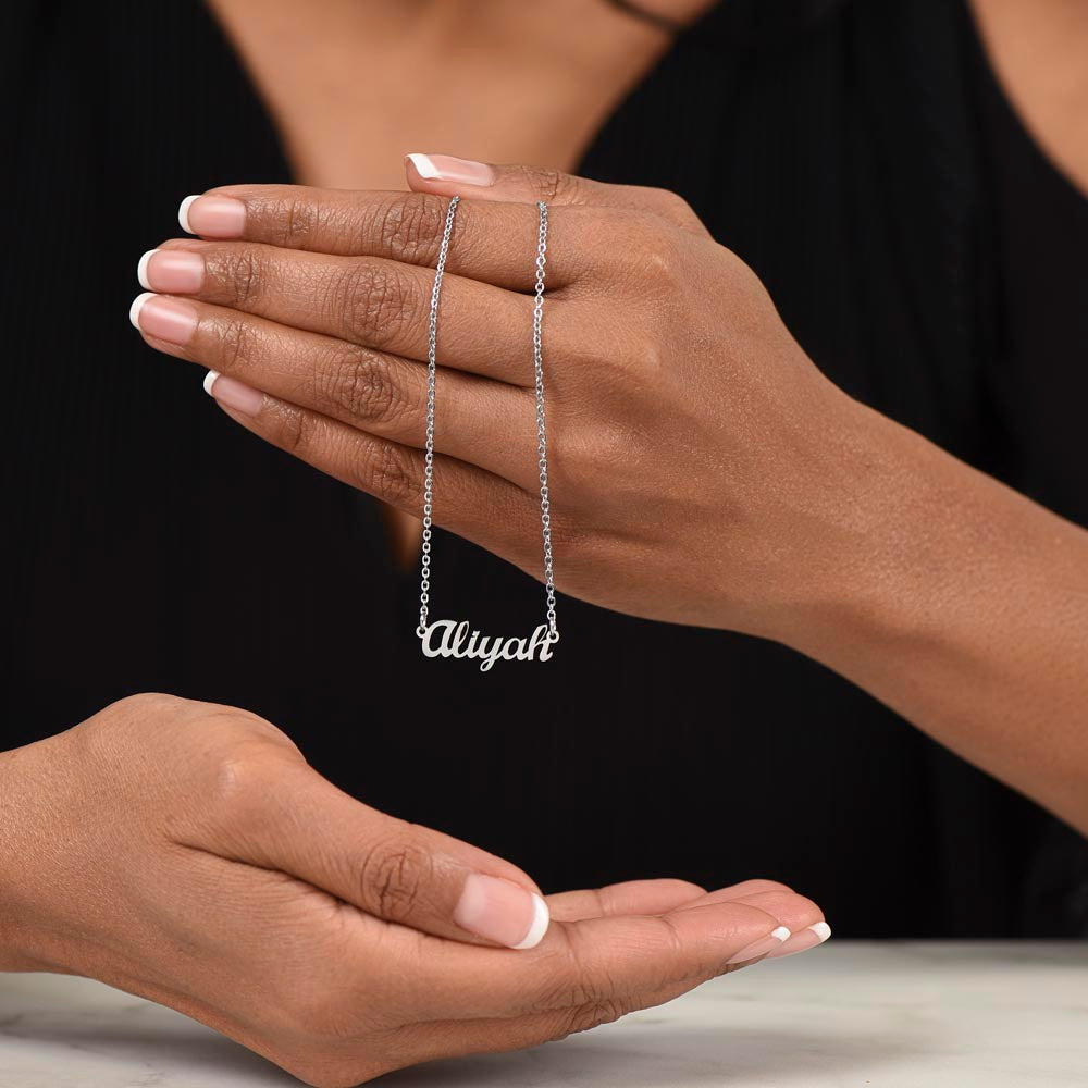 Personalized Name Necklace – A Gift Straight from the Heart, with Custom Message Card - Gift for her