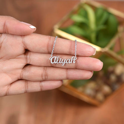 Personalized Name Necklace – A Gift Straight from the Heart, with Custom Message Card - Gift for her
