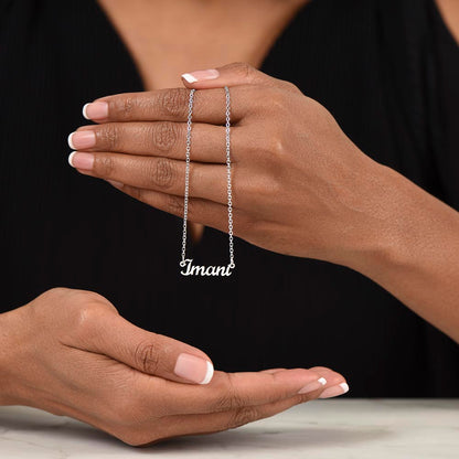 Personalized Name Necklace – A Gift Straight from the Heart, with Custom Message Card - Gift for her
