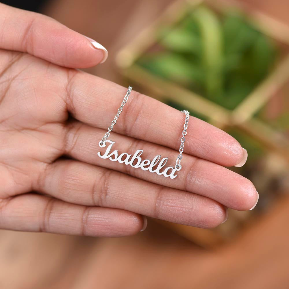 Personalized Name Necklace – A Gift Straight from the Heart, with Custom Message Card - Gift for her